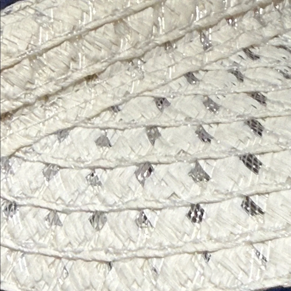Women's White Opp Straw Sun Visor - Picture 3 of 14